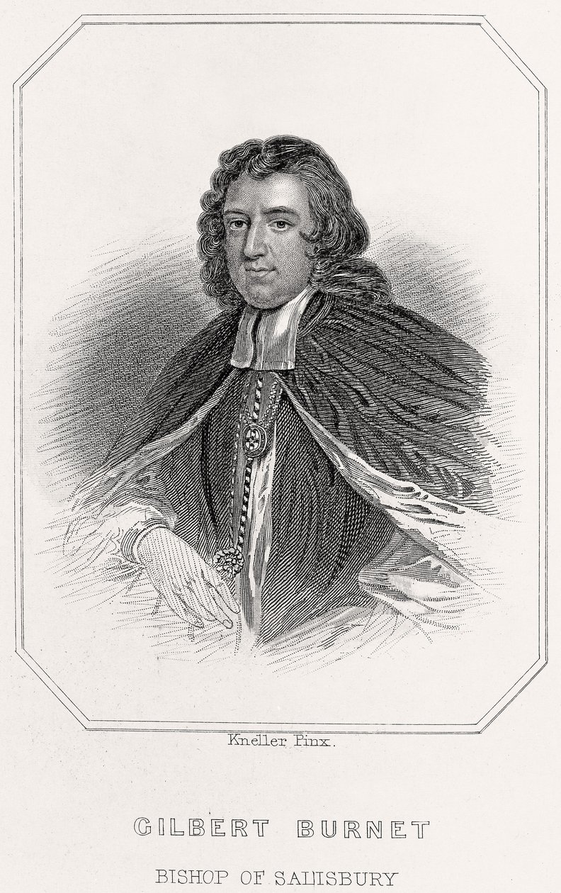 Porträtt av Gilbert Burnet, biskop av Salisbury av English School