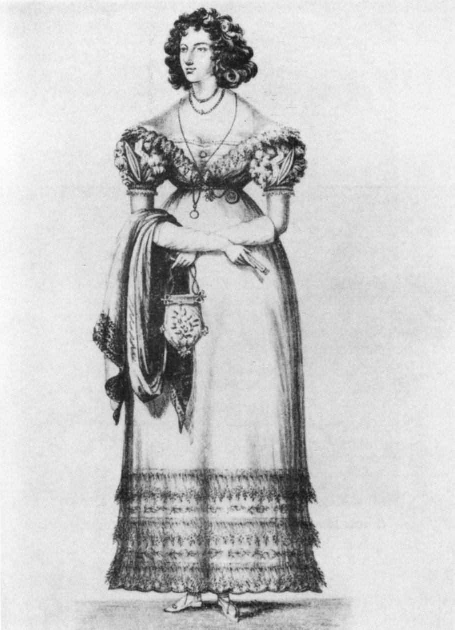 Porträtt av Harriette Wilson (1789-1846) av English School