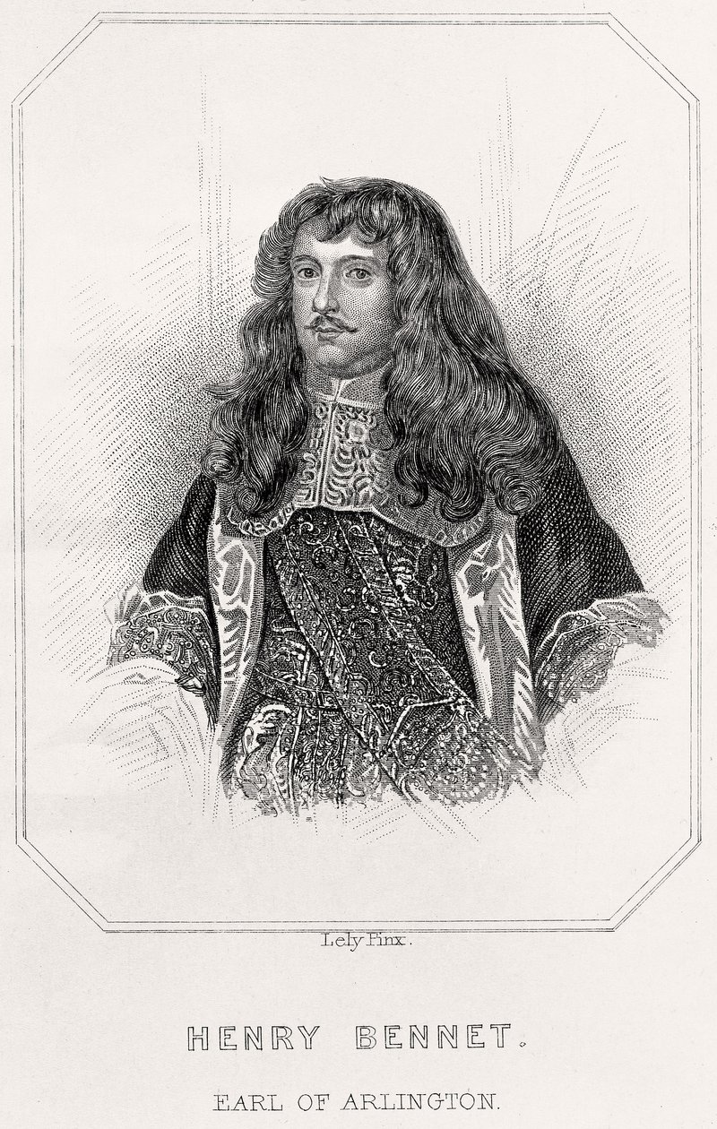 Porträtt av Henry Bennet, Earl of Arlington, 1835 av English School