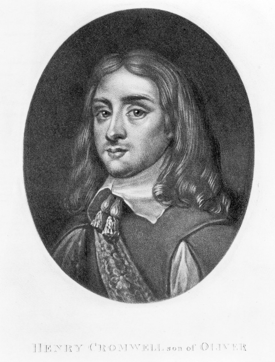 Porträtt av Henry Cromwell (1628-74) graverad av Richard Earlom (1743-1822) och Charles Turner (ca 1773-1857) (mezzotint) av English School