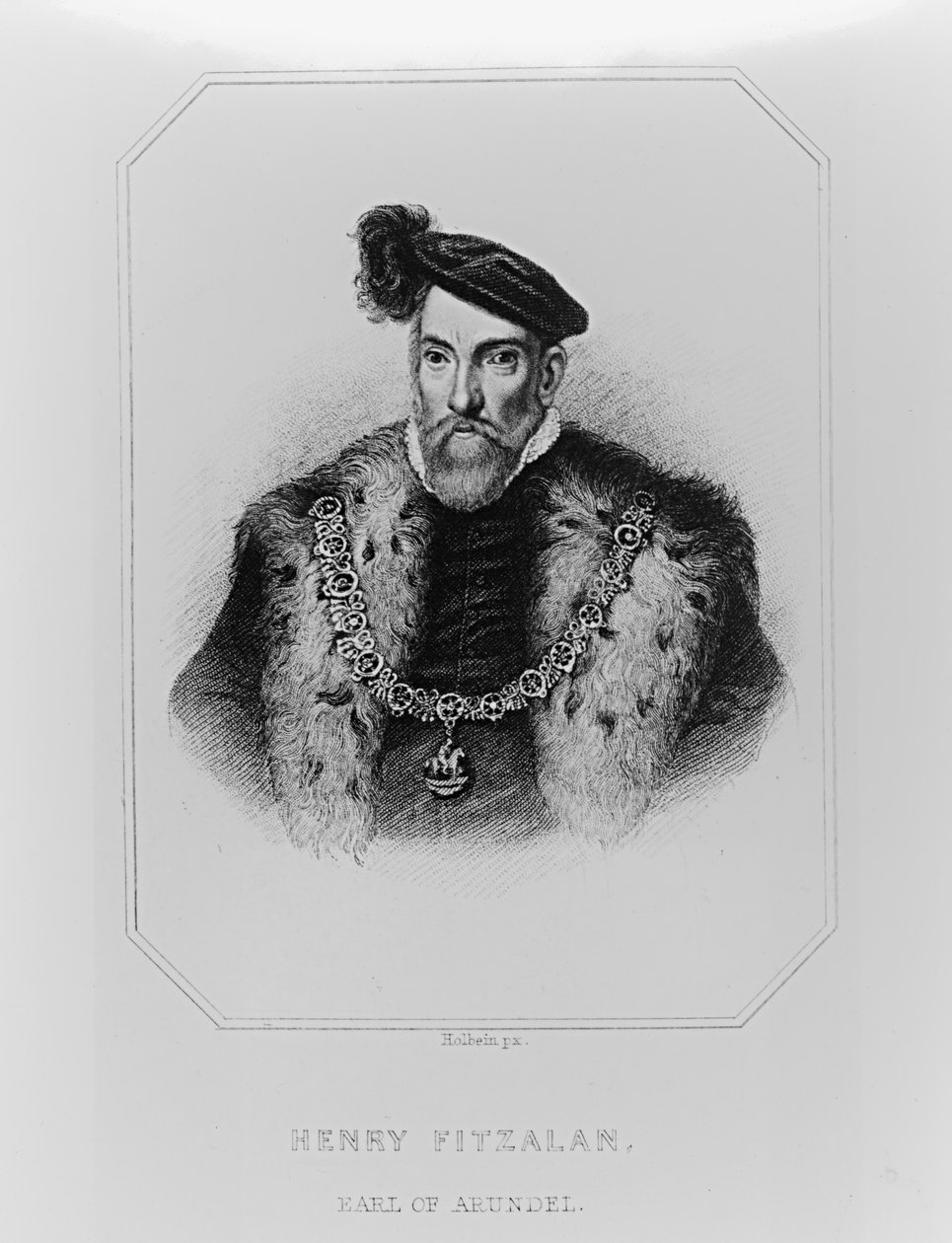 Porträtt av Henry Fitzalan, 12:e earlen av Arundel (ca 1512-1580) från "Lodge