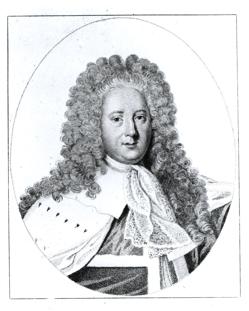Portræt af Henry St. John (1678-1751) 1. Viscount Bolingbroke swed av English School