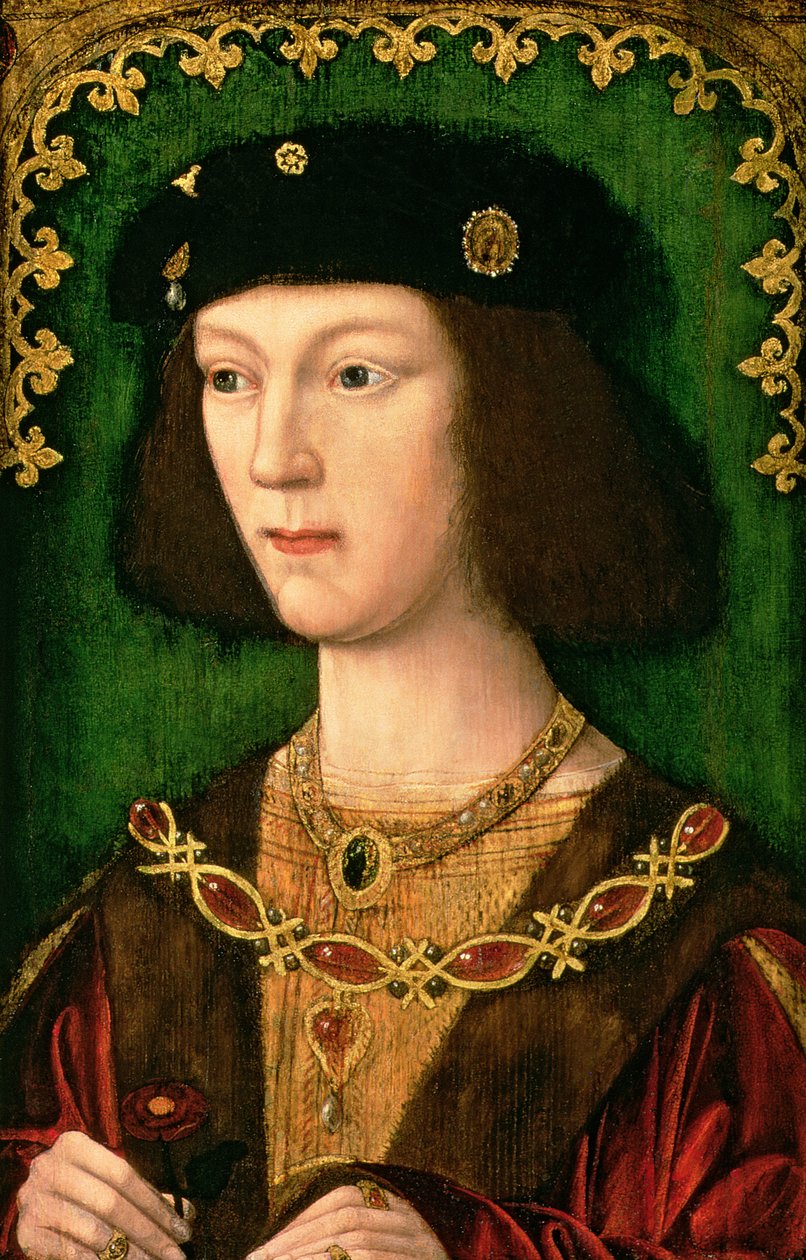 Porträtt av Henrik VIII (1491-1547), ca 1509 av English School