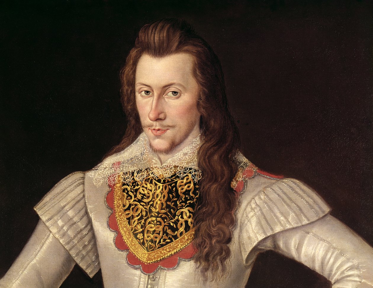 Porträtt av Henry Wriothesley (1573-1624) 3:e greven av Southampton ca 1600 (detalj) av English School