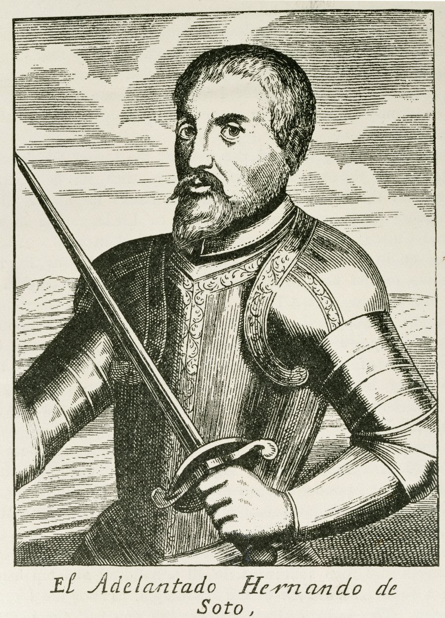 Porträtt av Hernando de Soto (ca 1496-1542) från 