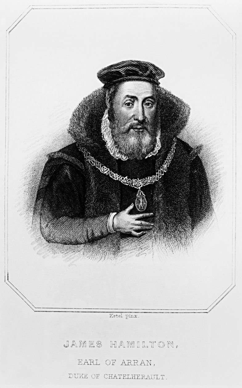 Porträtt av James Hamilton (1517-1575) 2nd Earl of Arran, från "Lodge
