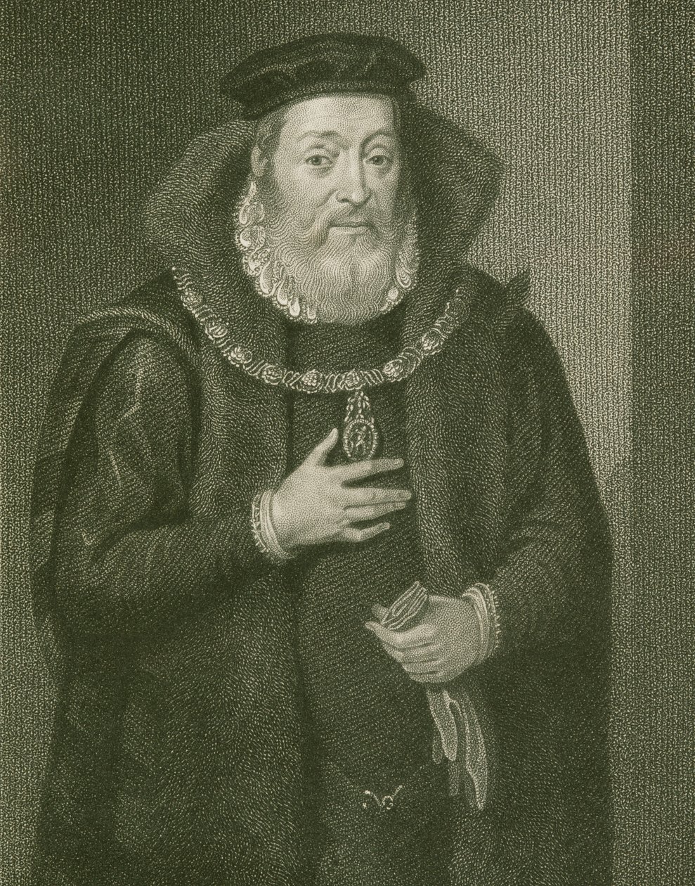 Porträtt av James Hamilton (1517-1575) 2nd Earl of Arran, från "Lodge