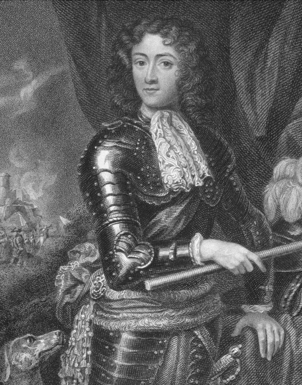 Porträtt av James Scott (1649-85) hertig av Monmouth, från "Lodge