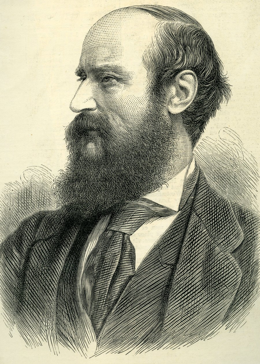 Porträtt av John Bagnold Burgess, 1877 av English School