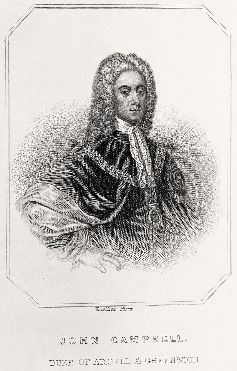 Porträtt av John Campbell, hertig av Argyll och Greenwich, 1835 av English School