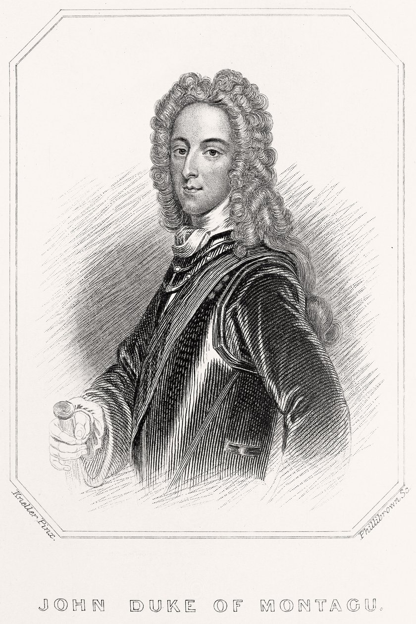 Porträtt av John Duke of Montagu, 1835 av English School