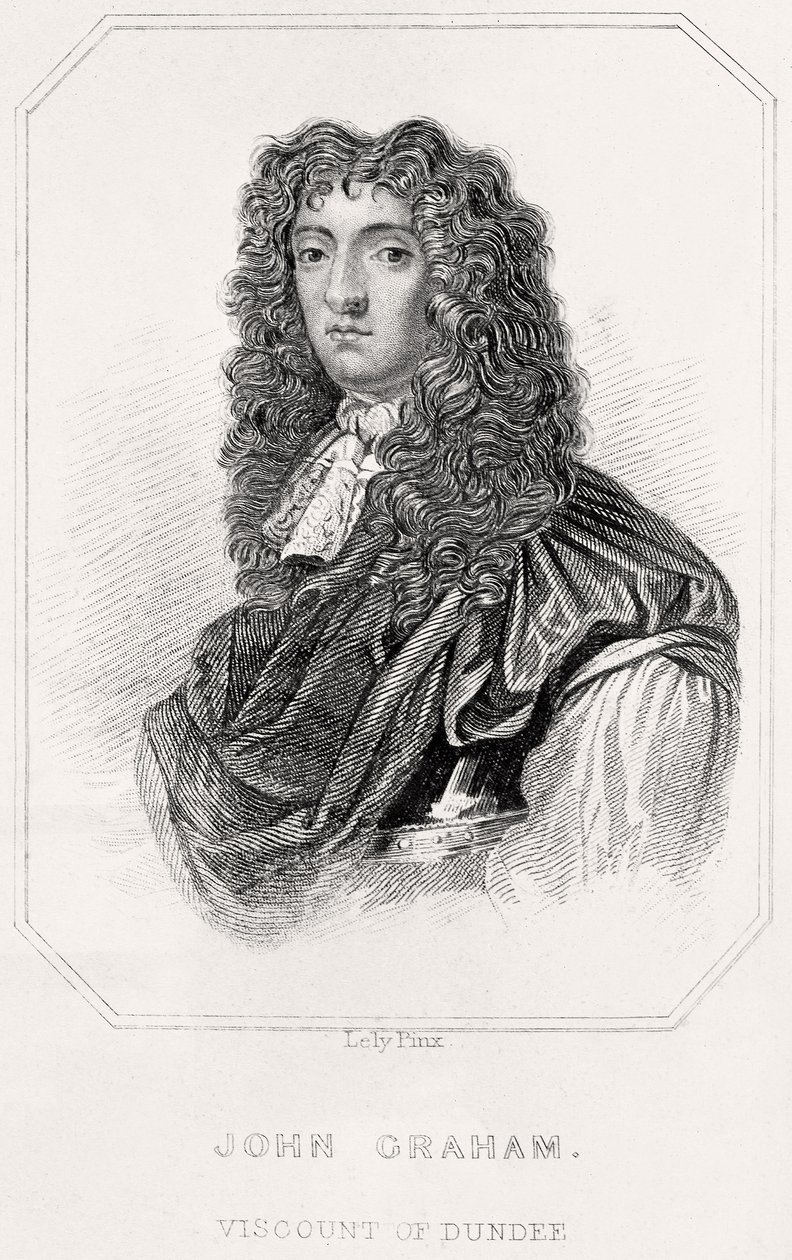 Porträtt av John Graham, Viscount of Dundee, 1835 av English School