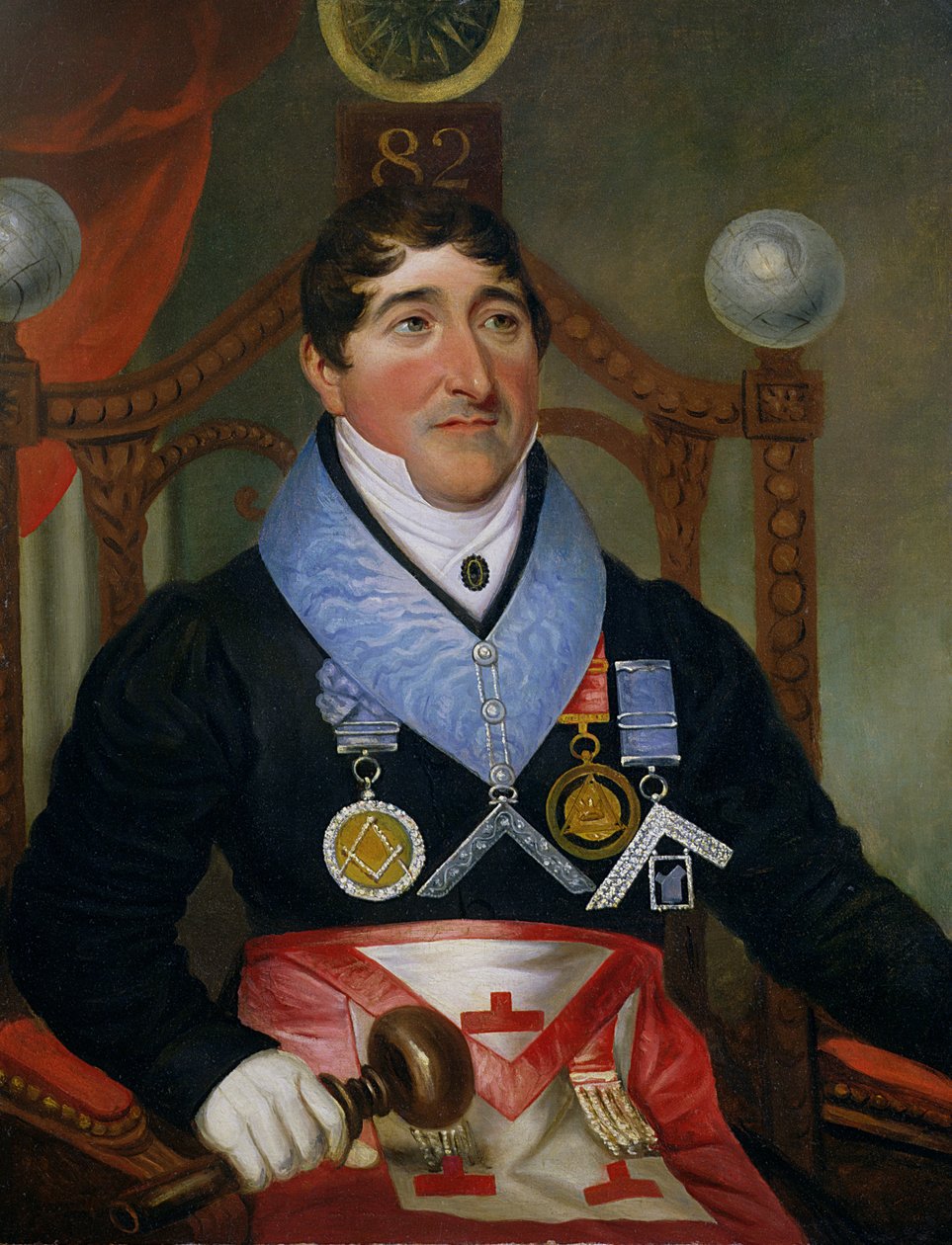 Porträtt av John James Howell Coe, 1820-talet av English School