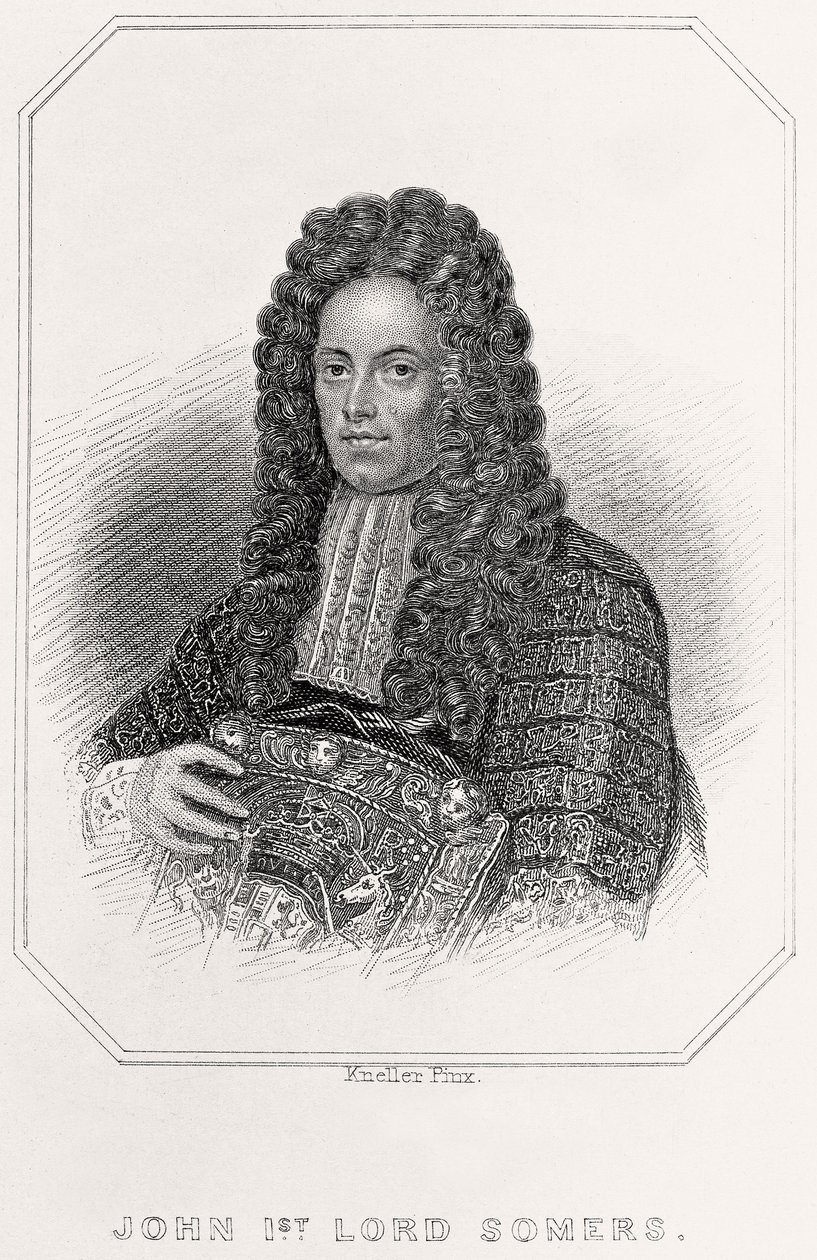 Porträtt av John Somers, 1835 av English School