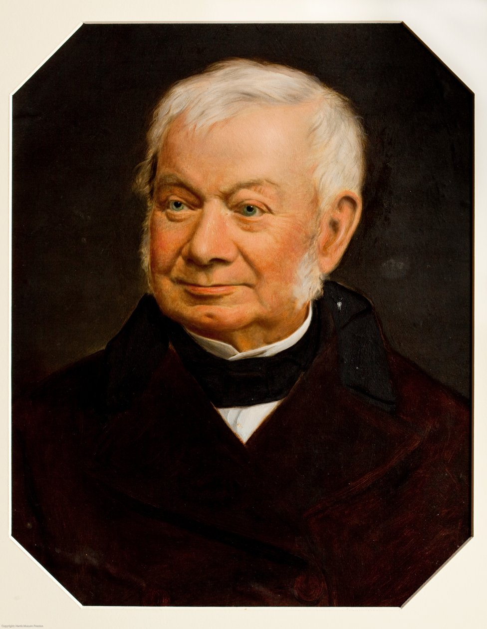 Porträtt av Joseph Livesey (olja på papper) av English School