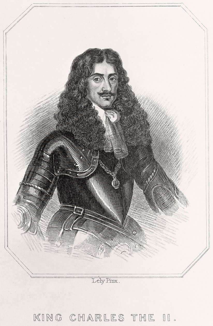 Porträtt av kung Karl II, 1835 av English School