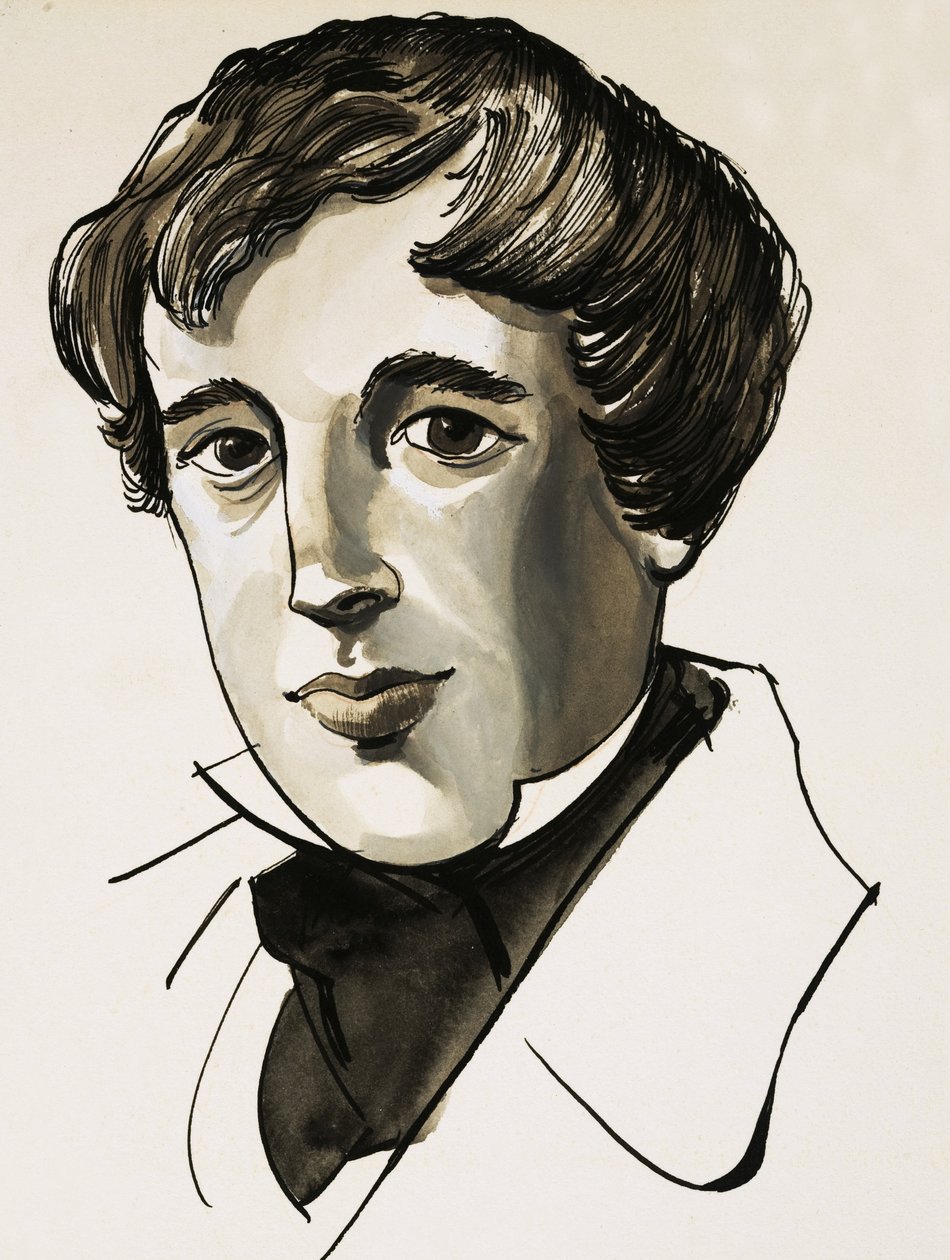 Porträtt av Lord Byron av English School