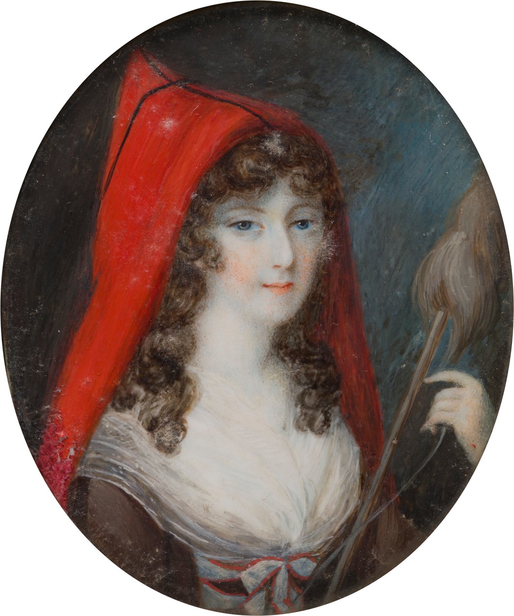 Porträtt av Lucy Byng, Ist Countess of Bradford (1766-1844), c.1786-1844 (olja på duk) av English School