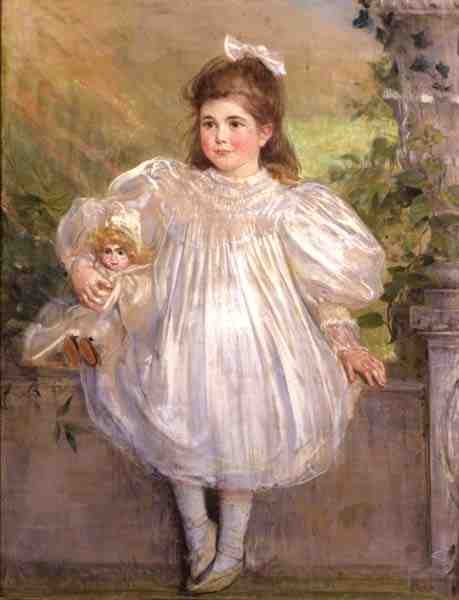 Porträtt av Margaret Holmes a Court, ca 1890 (pastell) av English School