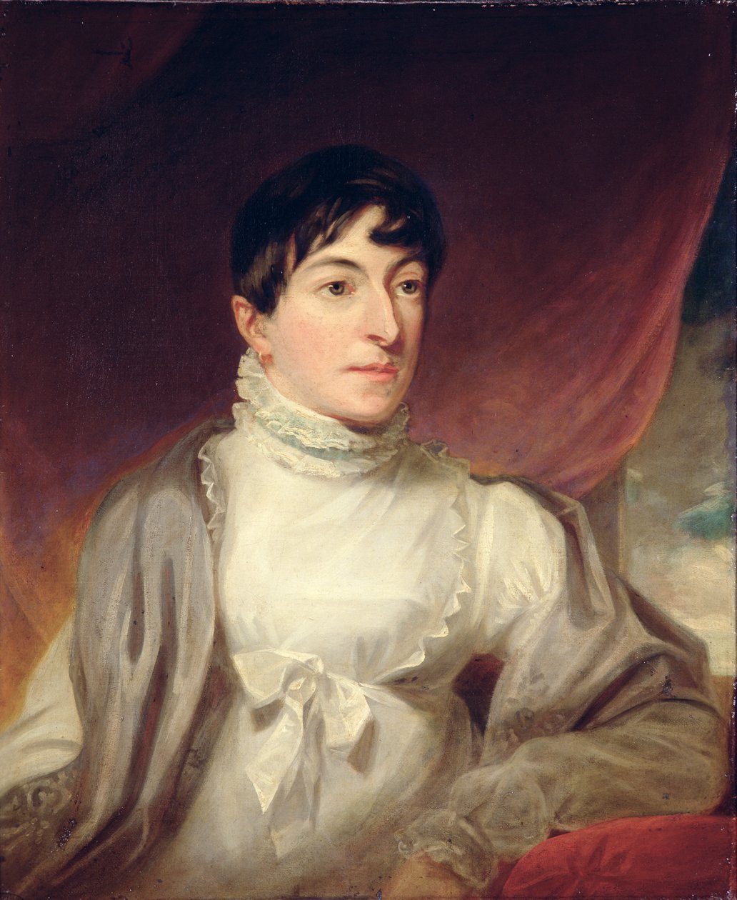 Porträtt av Mary Oliver Gascoigne, ca 1815 (olja på duk) av English School