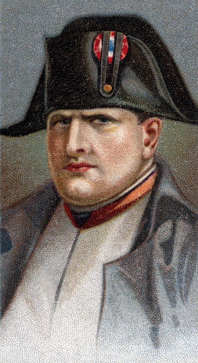 Porträtt av Napoleon Bonaparte - - Från serien "" Leaders of Men"" - Kromolitografi - Engelska skolan, 1900-talet - av English School
