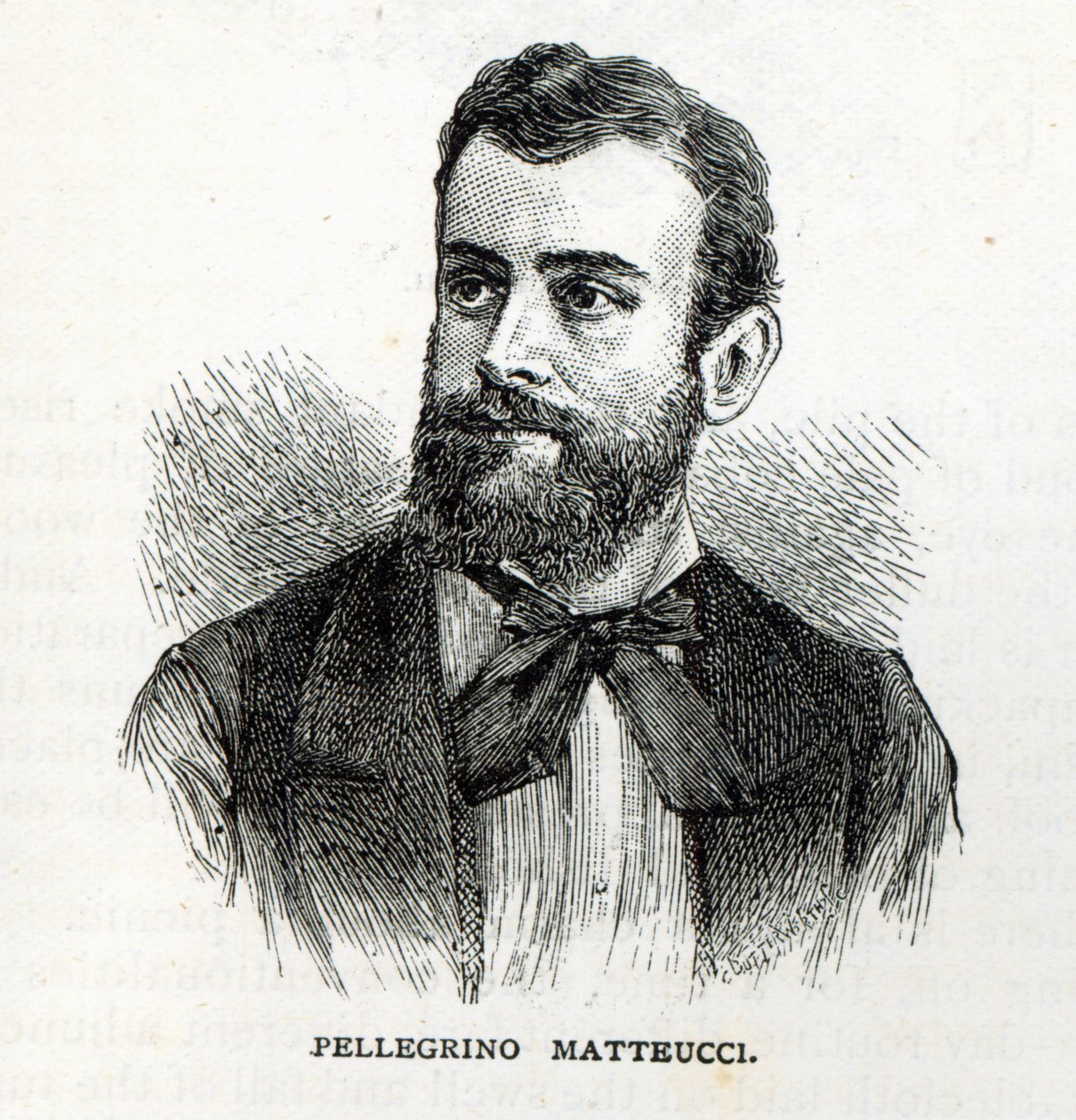 Porträtt av Pellegrino Matteucci, ur "Fritidsstund", 1888 av English School