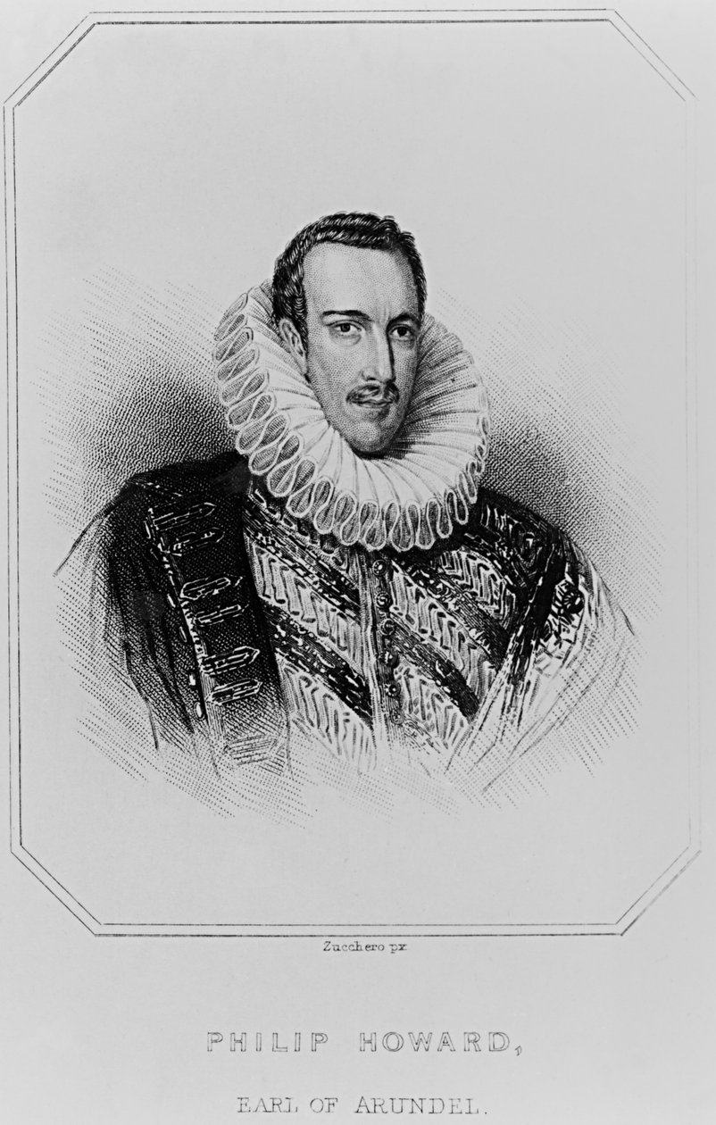 Porträtt av Philip Howard (1557-95) 13th Earl of Arundel, från "Lodge