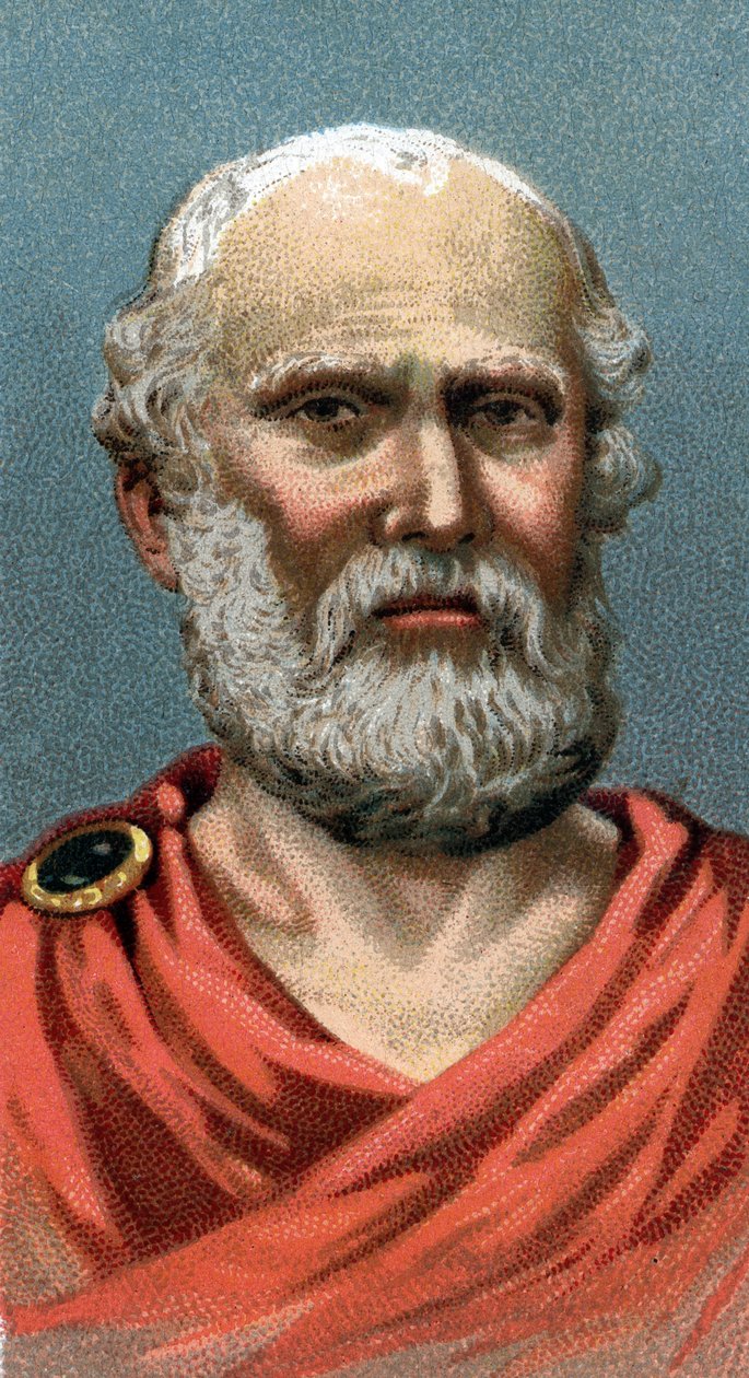 Porträtt av Platon atensk filosof - Platon - - Från serien "" Leaders of Men"" - Kromolitografi - Engelska skolan, 1900-talet - av English School