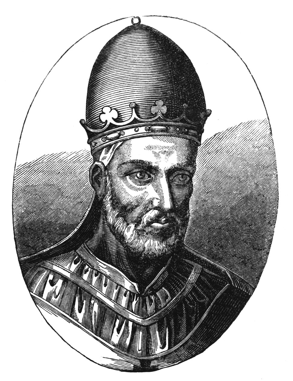 Porträtt av påven Honorius III (d.1227) illustration från 