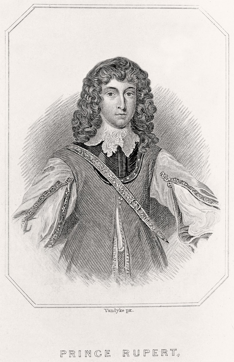 Porträtt av Prins Rupert, 1835 av English School