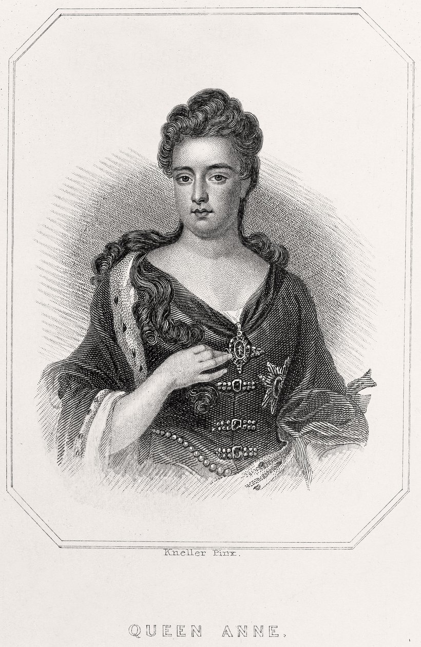Porträtt av drottning Anne, 1835 av English School
