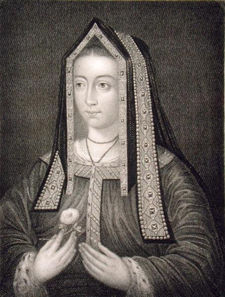 Porträtt av drottning Elizabeth av York (1466-1502), från "Lodge