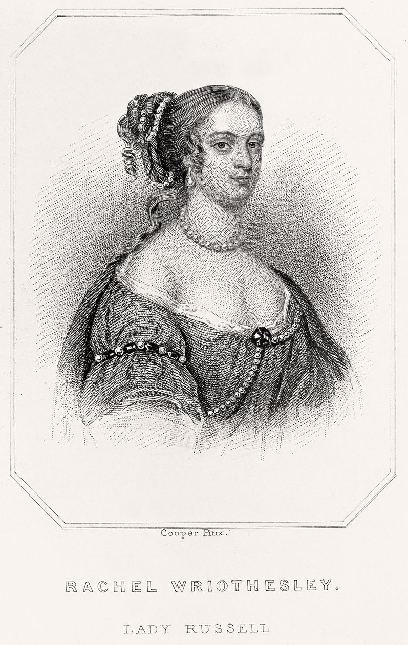 Porträtt av Rachel Wriothesley, Lady Russell, 1835 av English School