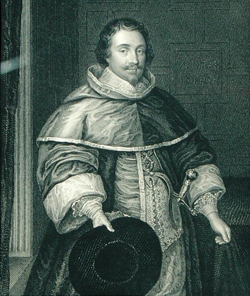 Porträtt av Ralph Hopton (1596-1652) Baron Hopton, från "Lodge