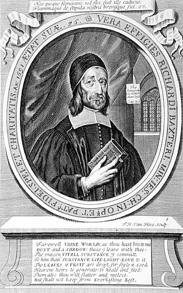 Porträtt av Richard Baxter (1615-91) graverad av Frederick Hendrick van Hove (1628-98) av English School
