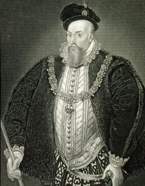 Porträtt av Robert Dudley (1532-88), 1:a earlen av Leicester, från "Lodge
