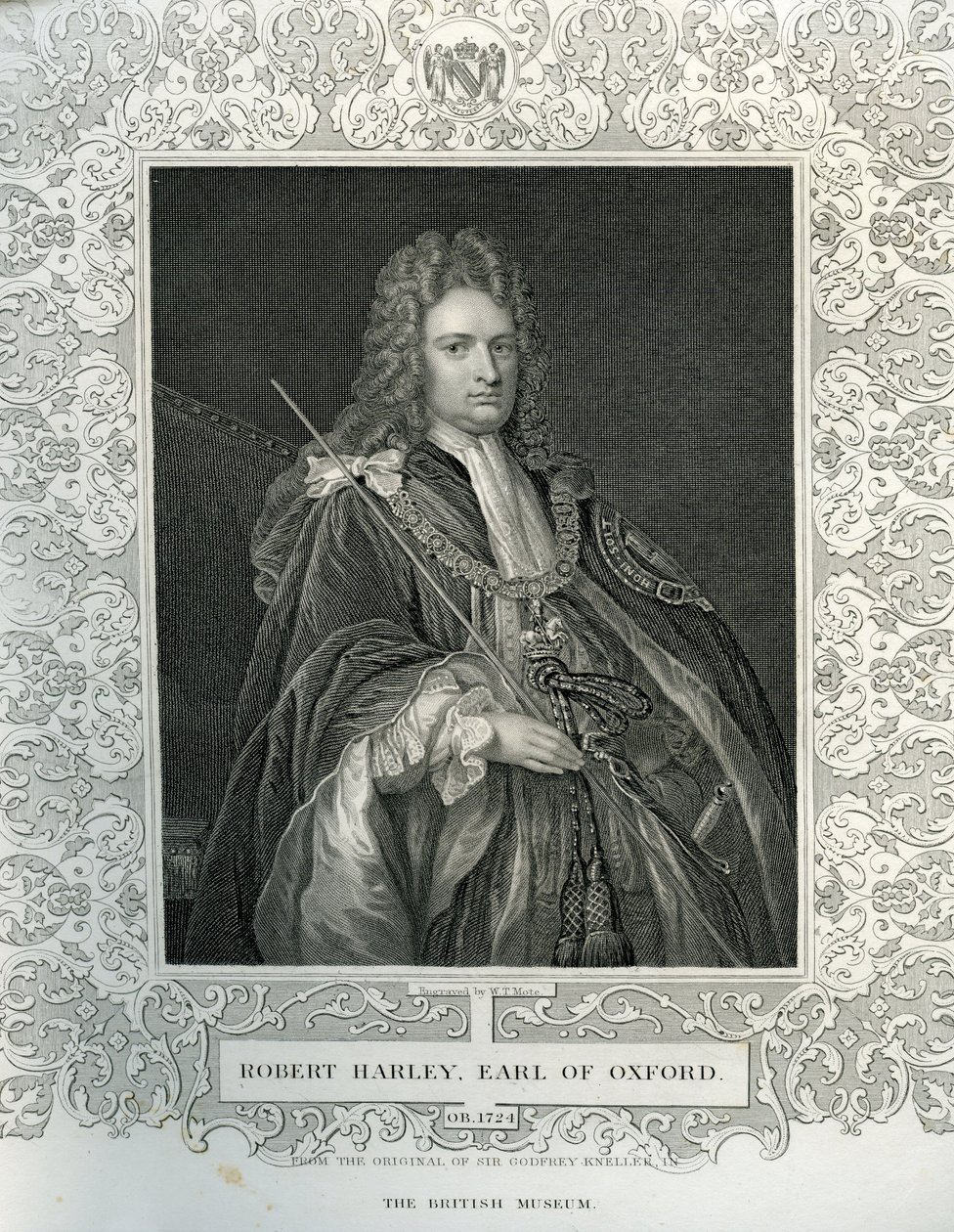 Porträtt av Robert Harley, förste earl av Oxford (1671-1724) av English School