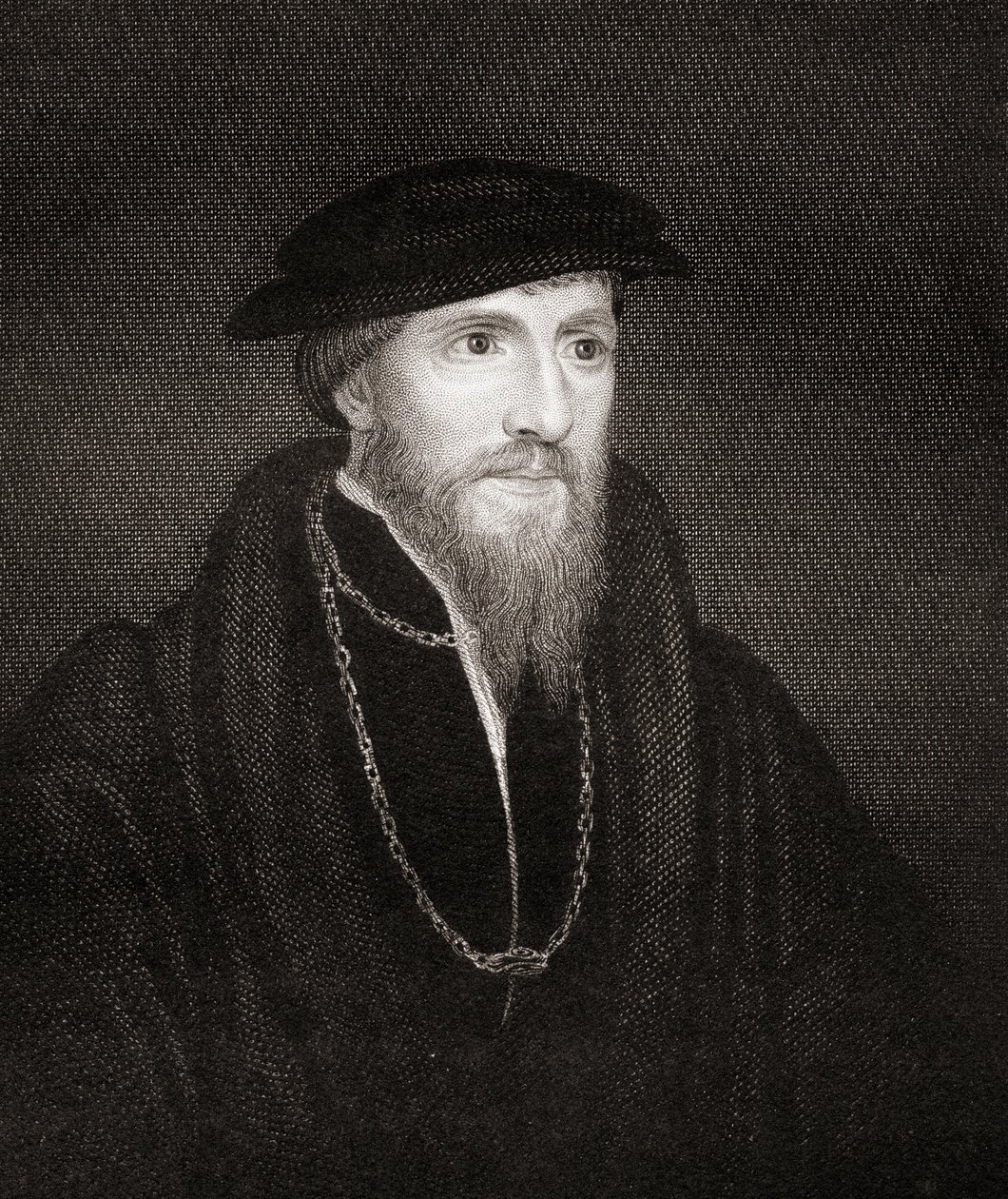 Porträtt av Sir Anthony Denny (1501-49) från Lodges British Portraits, 1823 av English School