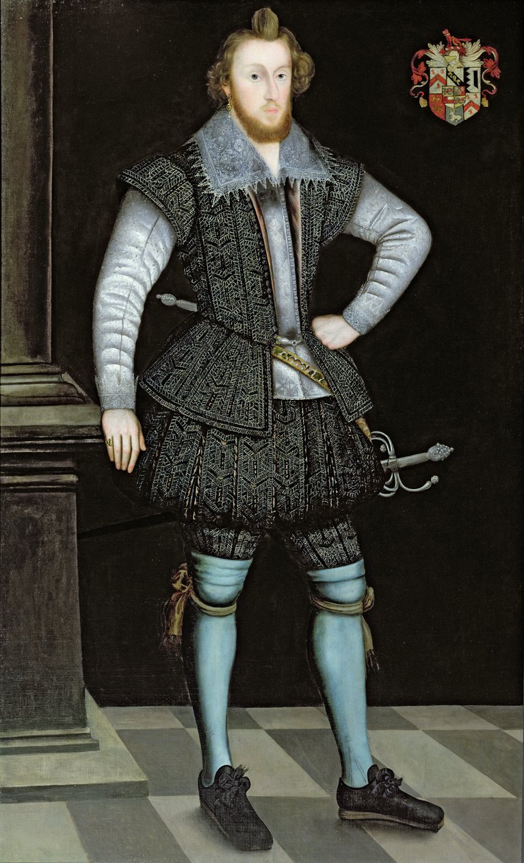 Porträtt av Sir Edward Fox från Gwrrnego av English School