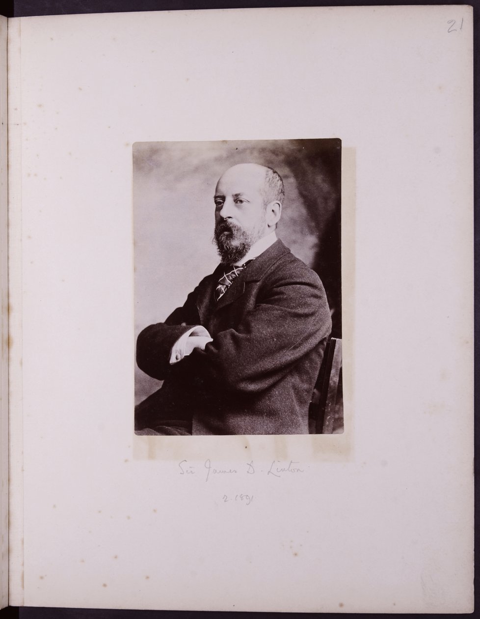 Porträtt av Sir James D Linton, ca 1900 av English School