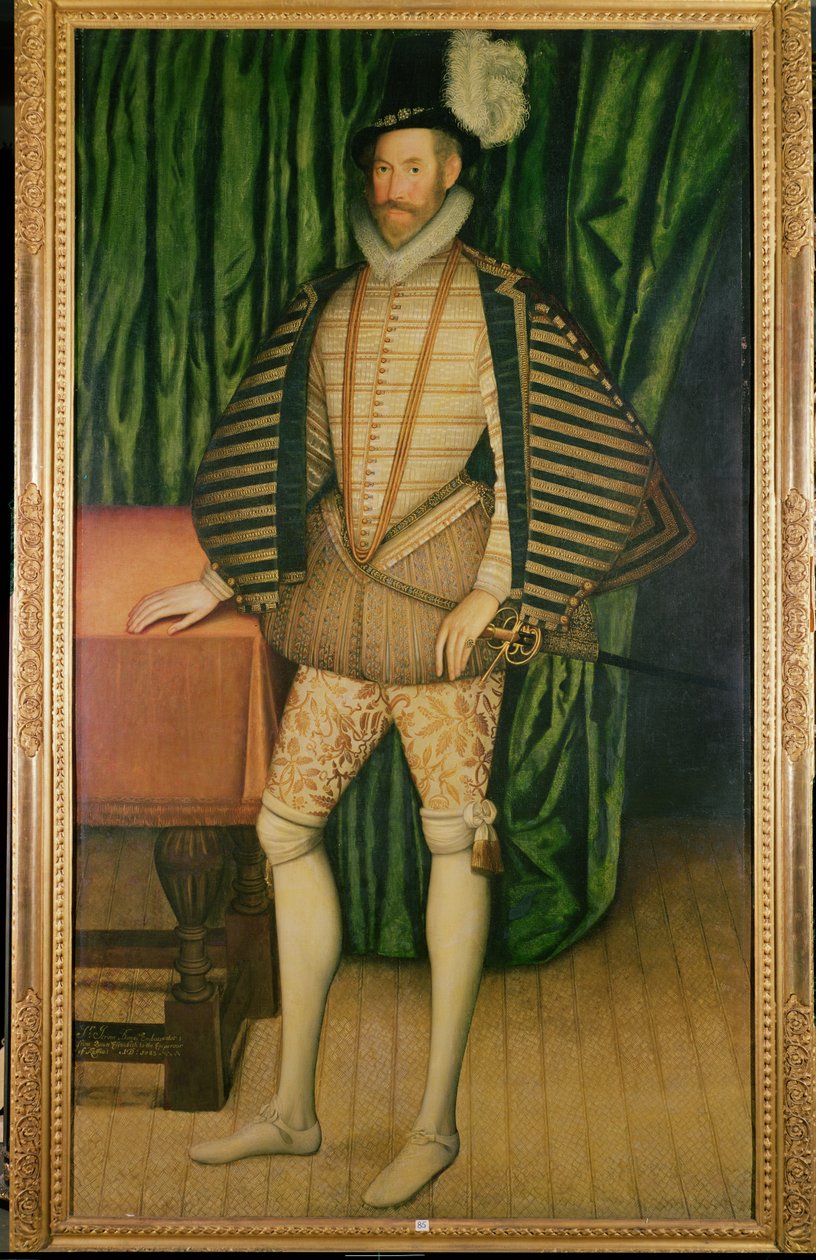 Porträtt av Sir Jerome Bowes (d.1616), ambassadör till tsaren av Ryssland, 1583 av English School