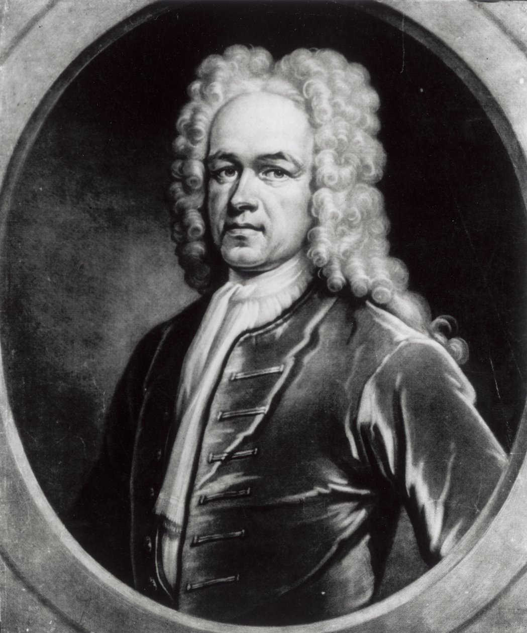 Porträtt av Sir John Blunt (ca 1665-1733) (bw-foto) av English School