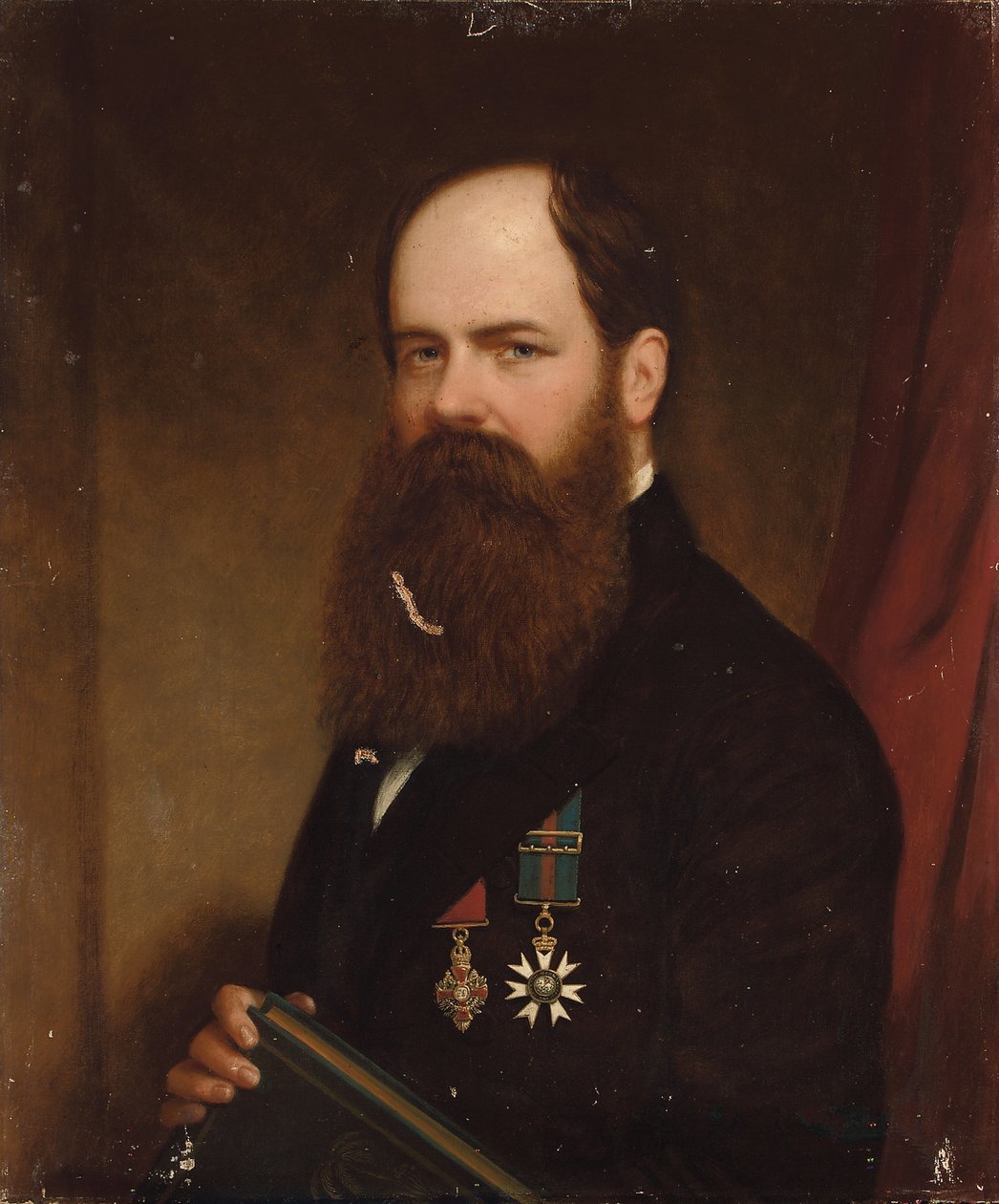 Porträtt av Sir Walter Lawry Buller, N.Z.C., K.C.M.G., F.R.S. av English School
