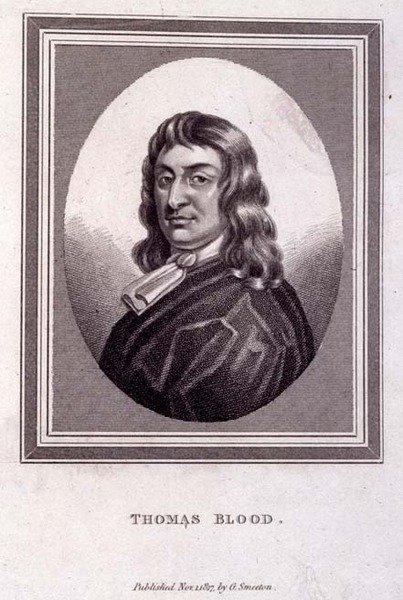 Porträtt av Thomas Blood (ca 1618-80), pub. av G. Smeeton av English School