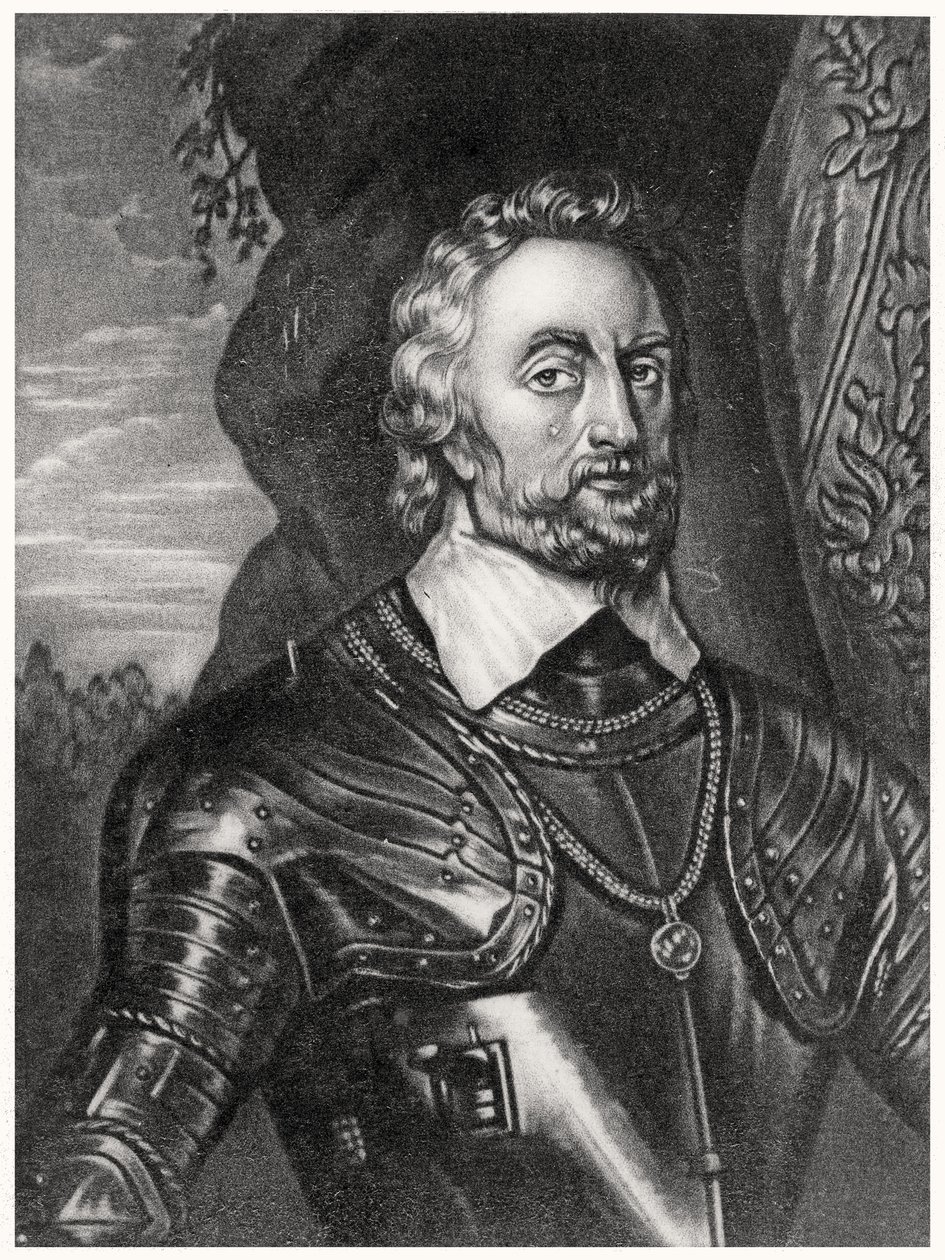 Porträtt av Thomas Howard, Earl of Arundel (1585-1646) graverad av Richard Earlom (1743-1822) och Charles Turner (ca 1773-1857) från Illustrious Characters in British History (mezzotint) av English School