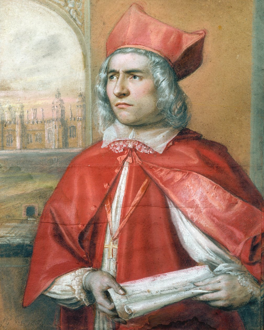 Porträtt av Thomas Wolsey (ca 1475-1530), 1664 av English School