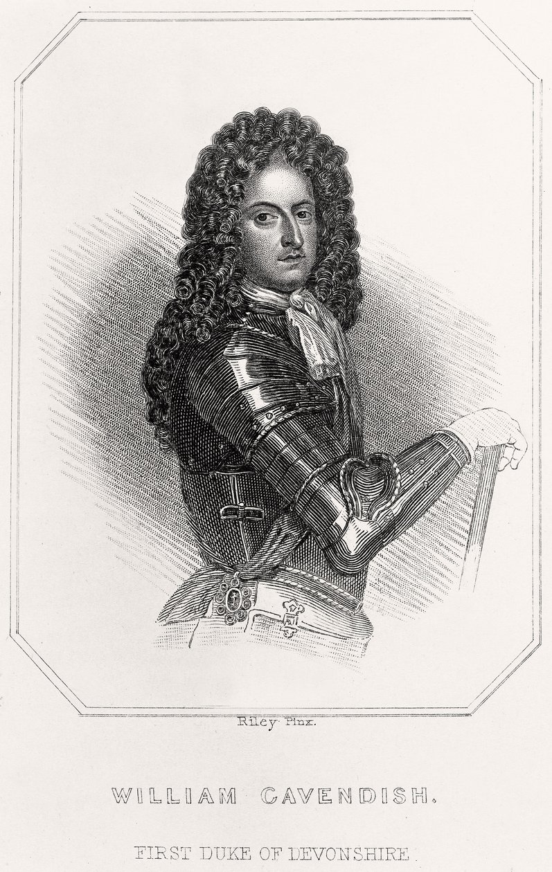 Porträtt av William Cavendish, 1:e hertig av Devonshire, 1835 av English School