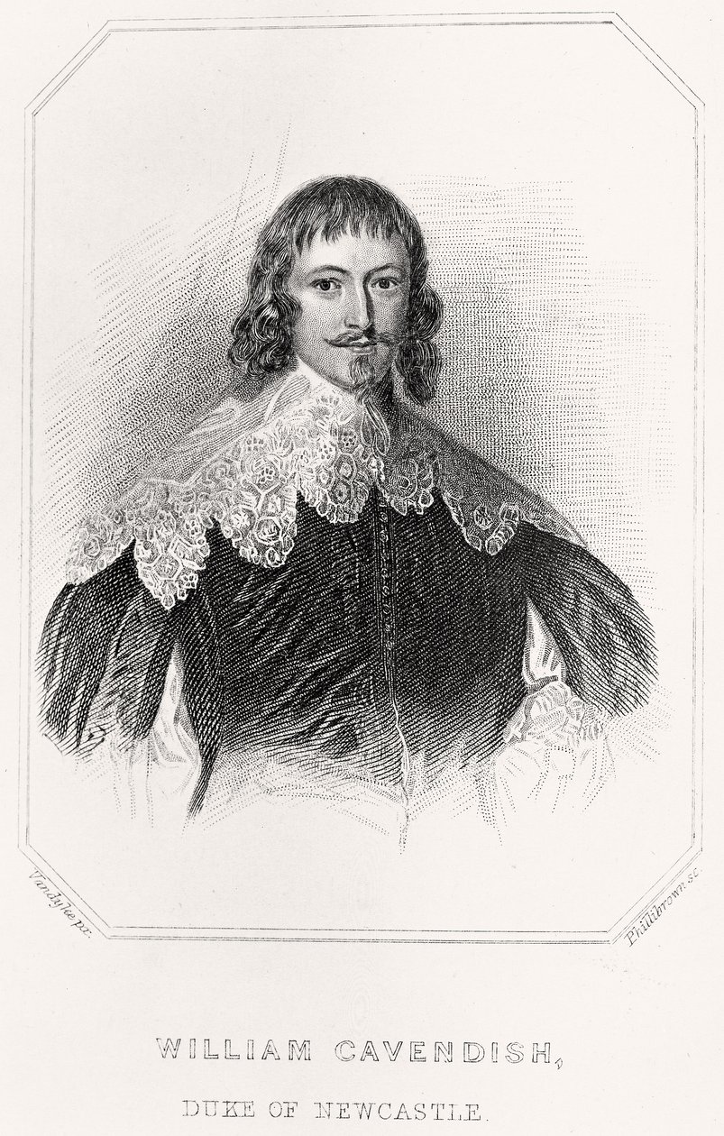 Porträtt av William Cavendish, hertig av Newcastle, 1835 av English School