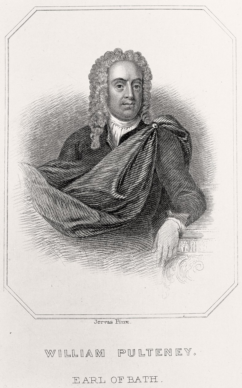Porträtt av William Pulteney, Earl of Bath, 1835 av English School