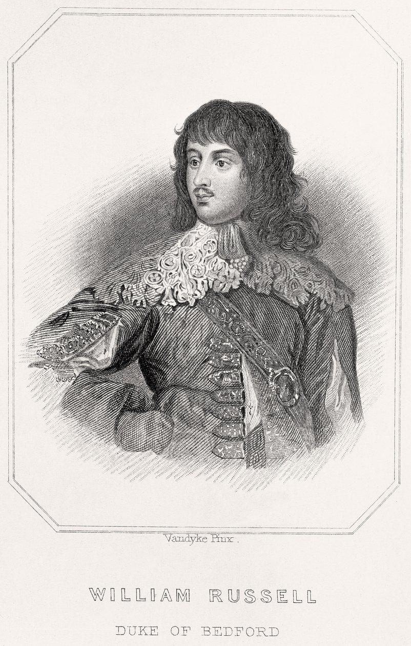 Porträtt av William Russell, hertig av Bedford, 1835 av English School